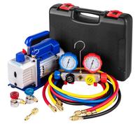 VEVOR Ensemble pompe à vide jauge de collecteur CA 136 L/min 5 PA CVC avec boîte