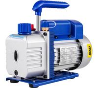 VEVOR Pompe à Vide Climatisation 255 L/min(9CFM) Pompe à Vide Réfrigération 746W(1HP) HVAC à 2 Étages Anti-Reflux Huile 1720tr/min Capacité 300ml pour Climatiseur Clim Voiture Automobile Réfrigérateur