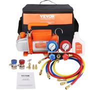 VEVOR Pompe à Vide Climatisation HVAC Frigoriste 4CFM 180W avec Manomètre Tuyau