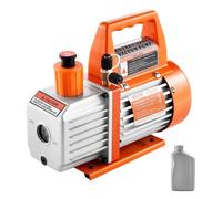 VEVOR Pompe à Vide, 100 L/Min, Pompe à Vide Climatisation à Palettes Rotatives 1 Étage, avec Bouteille d'Huile, Entretien Climatiseurs Automobiles, Dégazage Résine, pour Systèmes CVC R134a R22 R410a