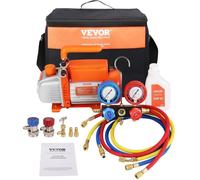 VEVOR Pompe à Vide Climatisation HVAC Frigoriste 4CFM 180W avec Manomètre Tuyau