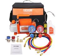 VEVOR Pompe à vide HVAC 1/4 HP Kit de manomètre 4 CFM Pompe à vide avec flexible