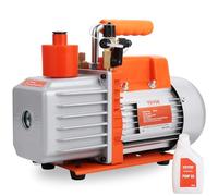 VEVOR Pompe à Vide rotative à palettes 141 L/Min, Pompe à Vide de climatisation à 2 étages,250 W, 6,35 mm et 9,5 mm SAE mâle,12,7 mm Acme mâle entrée, pour réparation CVC, Entretien de réfrigération
