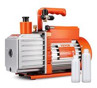 VEVOR Pompe à Vide rotative à palettes 141 L/Min, Pompe à Vide de climatisation à 2 étages, 375 W, 6,35 mm et 9,5 mm SAE mâle,12,7 mm Acme mâle entrée, pour réparation CVC, Entretien de réfrigération