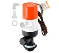 VEVOR Pompe Aération de Vivier Bateau Droite 12 V 1100 GPH avec Double Entrée, Boîtier ABA, Cartouche de Moteur Amovible, Pompe Aérateur de Vivier Résistante à la Corrosion pour Eau Douce et Eau Salée