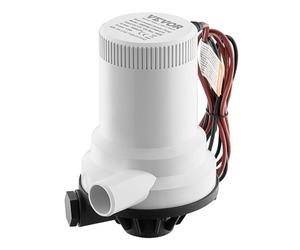 VEVOR Pompe Aération de Vivier Bateau Droite 12 V 1600 GPH avec Double Entrée, Boîtier ABA, Cartouche de Moteur Amovible, Pompe Aérateur de Vivier Résistante à la Corrosion pour Eau Douce et Eau Salée
