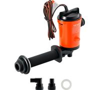 VEVOR Pompe d'aération 12 V 800 GPH pour fontaines à poissons vivants, résistante à la corrosion, coude de tuyau à 90°, fontaines à appâts immergées, pour eau douce et eau salée