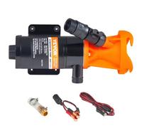 VEVOR Pompe de Macération Camping-car, 12 V, 45 L/min, Pompe Macérateur Portable Dégagement Rapide, avec Valve de Connexion Rapide Amovible, Collier de Serrage, Cordon d'Alimentation, pour Eaux Usées