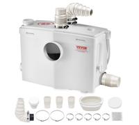 VEVOR Pompe de Macération Toilettes 1200 W 180 L/min Hauteur de Refoulement 10 m