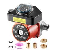 VEVOR Pompe de recirculation d'eau chaude 38 L/min, avec minuterie, système de pompe de circulation instantanée, 100 W, CA 220-240 V, adaptateur G3/4 vers G1/2, tête en acier inox, pour chauffe-eau
