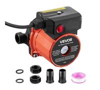 VEVOR Pompe de recirculation d'eau chaude, 38 L/min, système de pompe de circulation instantanée, contrôle à 3 vitesses, 100 W, CA 220-240 V, adaptateur G3/4 vers G1/2, tête en fonte, pour chauffe-eau
