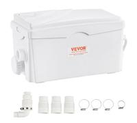 VEVOR Pompe de Relevage Douche 350 W Hauteur Levage 7 m Pompe Eaux Grises pour Élimination Eaux de Cuisine, Sous-sol, Salle de Douche, Baignoire, avec 3 Entrées Eau, 6000 L/h, avec Clapet Anti-retour
