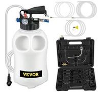 VEVOR Pompe De Remplissage d'Huile De Transmission Avec 14 Adaptateurs Capacité 10L Noir et Blanc