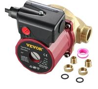 VEVOR Pompe de Surpression Silencieux Pompe à Eau Surpresseur Domestique avec Débit Maximal 50 L/min Hauteur 6 m Boîtier de Pompe en Fonte Tête de Pompe en Laiton pour Faciliter la Circulation d'Eau