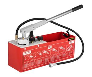 VEVOR Pompe de test de pression hydrostatique, test jusqu'à 60 bar/860 psi, réservoir de 3,2 gallons, kit de testeur de pression d'eau manuel hydraulique avec jauge à trois unités et connexion R 1/2" 