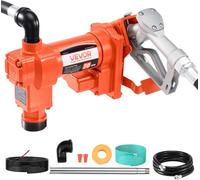 VEVOR Pompe de transfert de carburant, 12 V DC, 75,7 L/min, 1/4 PS, pompe de transfert diesel avec gicleur manuel, tuyau de sortie et d'aspiration, pour essence, kérosène, mélanges d'éthanol, méthanol