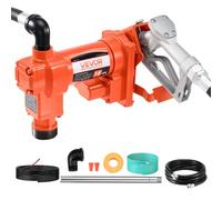 VEVOR Pompe de Transfert de Carburant Antidéflagrante, Débit 61 L/min, Puissance 1/4 CV 186 W, 12 V DC Pompe de Transfert De Carburant, Y Compris Les Tuyaux de Sortie et D'aspiration, Adaptée À L'esse
