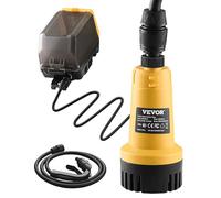 VEVOR Pompe de Transfert d'Eau Submersible sans Fil, 2000 L/H, Pompe de Puisard Portable Tuyau d'Arrosage G3/4 po, Pompe Utilitaire pour Batterie Dewalt 20 V, Piscine, Jardin, Étang, sans Batterie