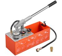 VEVOR Pompe d'Épreuve Manuelle 7,57 L Pompe Test Hydrostatique Double Valve, pour Pression d'Eau dans Canalisations, Chauffage, Détection de Fuites, avec Manomètre et Réservoir, Plage de 0-60 bar