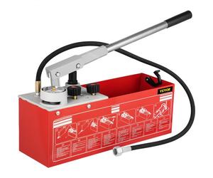 VEVOR Pompe d'Essai de Pression 25 bars 2,5 MPa Pompe d'Épreuve de Pression Manuelle 12 L Pompe de Test Hydrostatique Double Clapet Précis Testeur Fuite Hydraulique Inspection Installation Plomberie