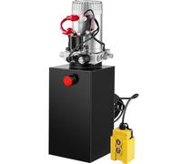 VEVOR Pompe Hydraulique 12 V 10 L Pompe Hydraulique Remorque Simple Effet Réservoir en Métal 22 MPa Démarrage Rapide Débit d'Huile Rapide Aucune Fuite Remorque Élévateur à Ciseaux Vérin Hydraulique