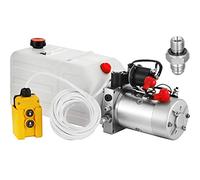 VEVOR Pompe hydraulique 12 V 7 L Pompe hydraulique remorque Simple effet Réservoir plastique Démarrage rapide Débit d'huile rapide Aucune fuite Remorque Élévateur à ciseaux