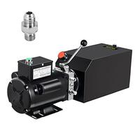 VEVOR Pompe hydraulique 14 L, Pompe hydraulique à Simple Effet Réservoir Noir, Pompe hydraulique remorque Démarrage rapide, Pompe hydraulique avec réservoir Élévateur à ciseaux