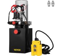 VEVOR Pompe hydraulique 4L Vitesse nominale, 2850R / MIN Centrale hydraulique double effet, Pompe de basculement, Pompe hydraulique avec réservoir en métal 4,5M Télécommande par câble