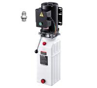 VEVOR Pompe Hydraulique 9,5 L, Groupe de Bennage pour Remorque Simple Effet, Pour Camion-benne, 220-240 V CA, Mini Centrale Hydraulique Verticale, Pression de Décharge Max. 22 MPa, Débit 6,3 L/min