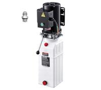VEVOR Pompe Hydraulique 9,5 L, Groupe de Bennage pour Remorque Simple Effet | Pour Camion-benne, 220-240 V CA, Mini Centrale Hydraulique Verticale, Pression de Décharge Max. 22 MPa, Débit 6,3 L/min