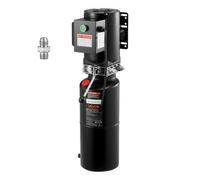 VEVOR Pompe Hydraulique à Simple Effet, Groupe de Bennage pour Camion-benne 9,5 L, Débit d'Huile 6,3 L/min, Pression de Décharge Max. 22 MPa, pour Remorque à Benne Basculante Chariot Élévateur