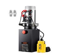 VEVOR Pompe Hydraulique DC 12 V 6 L Groupe Hydraulique Double Effet Débit d'Huile 3,44 L/min Max. Pression de Décharge 22 MPa pour Camion à Benne Basculante Nacelle Élévatrice Remorque Levage Bennage