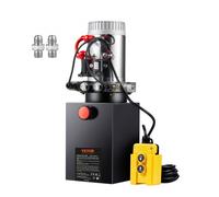 VEVOR Pompe Hydraulique DC 12 V 6 L Groupe Hydraulique Double Effet Débit d'Huile 3,44 L/min Max. Pression de Décharge 22 MPa pour Camion à Benne Basculante Nacelle Élévatrice Remorque Levage Bennage