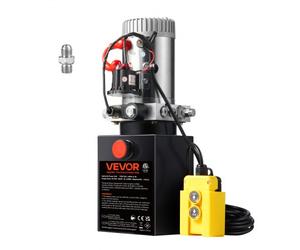 VEVOR Pompe Hydraulique DC 12 V 8 L Groupe Hydraulique Simple Effet Débit d'Huile 3,44 L/min Max. Pression de Décharge 22 MPa pour Camion à Benne Basculante Nacelle Élévatrice Remorque Levage Bennage