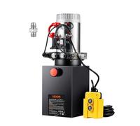 VEVOR Pompe Hydraulique DC 12 V 9,5 L Groupe Hydraulique Double Effet Débit d'Huile 3,44 L/min Max Pression de Décharge 22 MPa pour Camion à Benne Basculante Nacelle Élévatrice Remorque Levage Bennage