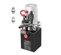 VEVOR Pompe Hydraulique à Double Effet 3,8 L, Groupe de Bennage pour Camion Pression de Décharge Max. 22 MPa et Débit 3,4 L/min, pour Remorque à Benne Basculante Camion-benne, Réservoir Métallique