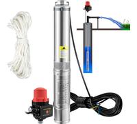 VEVOR Pompe Immergée pour Puits 50 L/min 89 m Pompe à Eau pour Puits Profond en Acier Inox, Pompe à Eau Électrique 550 W, Pompe de Puits Submersible Automatique Usage Domestique Agricole Industriel