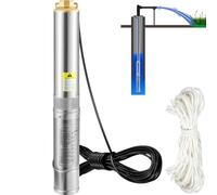 VEVOR Pompe Immergée pour Puits 105 L/min 62 m Pompe à Eau pour Puits Profond en Acier Inox, Pompe à Eau électrique 750 W, Pompe de Puits Submersible Automatique Usage Domestique Agricole Industriel