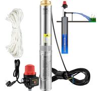 VEVOR Pompe Immergée pour Puits 105 L/min 62 m Pompe à Eau pour Puits Profond en Acier Inox, Pompe à Eau Électrique 750 W, Pompe de Puits Submersible Automatique Usage Domestique Agricole Industriel
