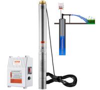 VEVOR Pompe immergée à eau pour puits profond acier inox 1500 W 9,8 m³/h 108 m
