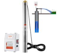 VEVOR Pompe immergée à eau pour puits profond acier inox 1500 W 9,8 m³/h 108 m