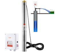 VEVOR Pompe immergée puits profond 2200 W Acier inox 9,8 m³/h 144 m Cordon 19,4 m IP68 Boîtier ext.