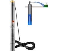 VEVOR Pompe immergée pour puits profond 750 W acier inoxydable 7,1 m³/h 75 m IP68 câble 9,1 m