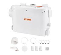 VEVOR Pompe Macératrice 500 W Pompe de Relevage Eaux Usées 6600 L/h Hauteur Manométrique 8 m 3 Entrées d'Eau pour Toilette Sous-sol Cuisine Évier Douche Baignoire Buanderie Machine à Rincer Eaux Usées