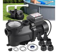 VEVOR Pompe Piscine 400 W Pompe Filtration Piscine 11100 L/h pour Piscines Hors Sol Enterrées, Spa, Vitesse Unique, avec Panier Filtre, Minuterie, 3450 tr/min, Hauteur Refoulement 10 m, 220-240 V CA