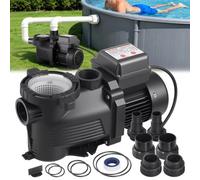VEVOR Pompe Piscine 400 W Pompe Filtration Piscine 11100 L/h pour Piscines Hors Sol Enterrées, Spa, Vitesse Unique, avec Panier Filtre, Minuterie, 3450 tr/min, Hauteur Refoulement 10 m, 220-240 V CA
