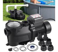 VEVOR Pompe Piscine 550 W Pompe Filtration Piscine 14000 L/h pour Piscines Hors Sol Enterrées, Spa, Vitesse Unique, avec Panier Filtre, Minuterie, 3450 tr/min, Hauteur Refoulement 12 m, 220-240 V CA