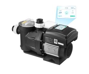 VEVOR Pompe Piscine Vitesse Variable 1100 W Pompe Filtration Piscine 26000 L/h pour Piscines Hors Sol Enterrées, Spa, Auto-amorçante, avec Panier Filtre, Minuterie, Hauteur Refoulement 15 m, 220-240 V