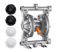 VEVOR Pompe Pneumatique à Double Membrane 25 L/min, Pompe à Diaphragme Pneumatique Transfert Huile Usagée, Entrée Sortie Air Standard, Corps Alliage Aluminium, pour Diesel, Graisse, Kérosène, Essence