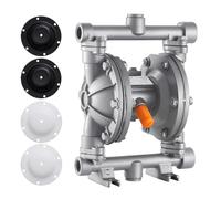 VEVOR Pompe Pneumatique à Double Membrane 25 L/min, Pompe à Diaphragme Pneumatique Transfert Huile Usagée, Entrée Sortie Air Standard, Corps Alliage Aluminium, pour Diesel, Graisse, Kérosène, Essence